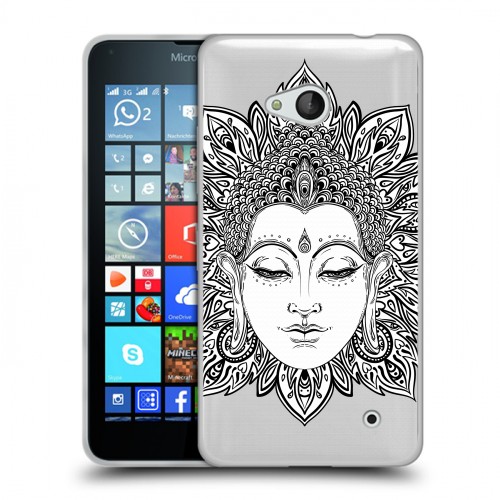 Полупрозрачный дизайнерский силиконовый чехол для Microsoft Lumia 640 Мистические мандалы