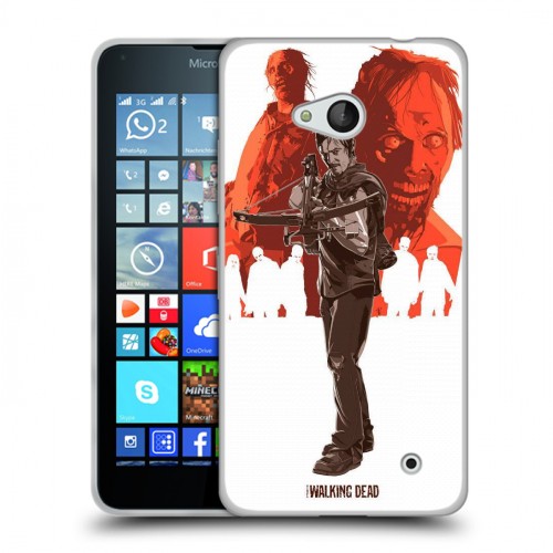 Дизайнерский пластиковый чехол для Microsoft Lumia 640 Ходячие Мертвецы