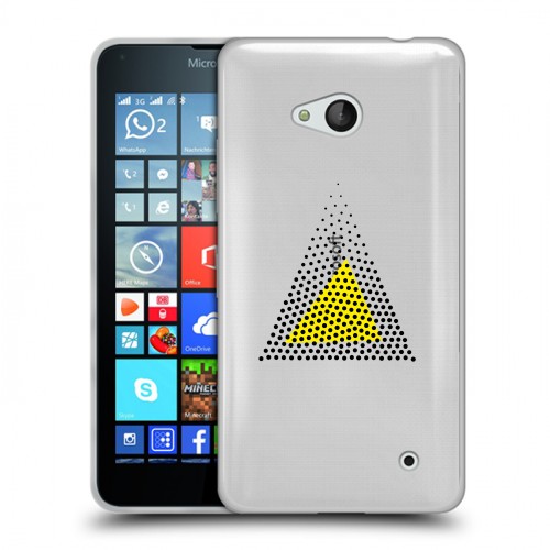 Полупрозрачный дизайнерский силиконовый чехол для Microsoft Lumia 640 Абстракции 1