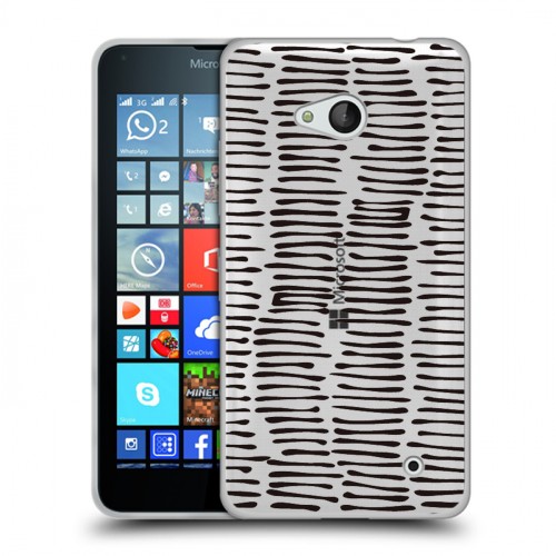 Полупрозрачный дизайнерский силиконовый чехол для Microsoft Lumia 640 Абстракции 2