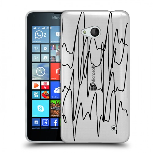 Полупрозрачный дизайнерский пластиковый чехол для Microsoft Lumia 640 Абстракции 