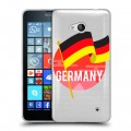 Полупрозрачный дизайнерский пластиковый чехол для Microsoft Lumia 640 Флаг Германии