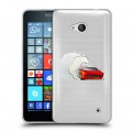Полупрозрачный дизайнерский силиконовый чехол для Microsoft Lumia 640 Прозрачный дрифт