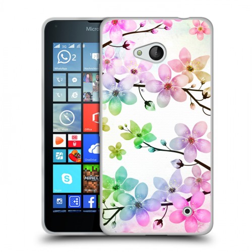 Дизайнерский пластиковый чехол для Microsoft Lumia 640 Органические цветы