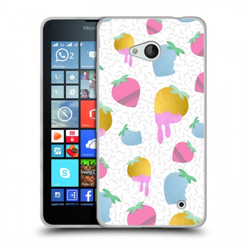Дизайнерский пластиковый чехол для Microsoft Lumia 640 Кусочки фруктов