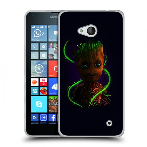 Дизайнерский пластиковый чехол для Microsoft Lumia 640 Неоновые супергерои