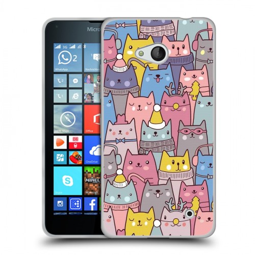 Дизайнерский силиконовый чехол для Microsoft Lumia 640 Коты
