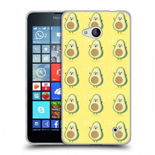 Дизайнерский пластиковый чехол для Microsoft Lumia 640 Веселое авокадо