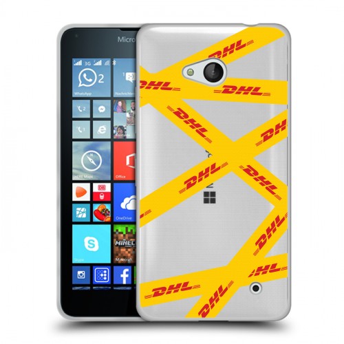 Полупрозрачный дизайнерский пластиковый чехол для Microsoft Lumia 640 DHL