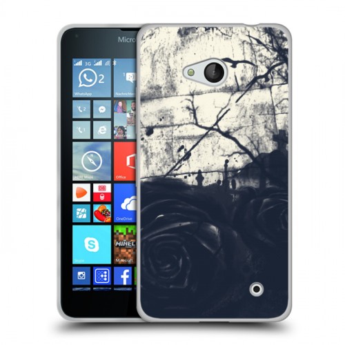 Дизайнерский силиконовый чехол для Microsoft Lumia 640 Цветочные мазки
