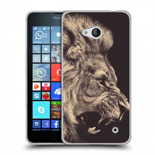 Дизайнерский силиконовый чехол для Microsoft Lumia 640 Львы