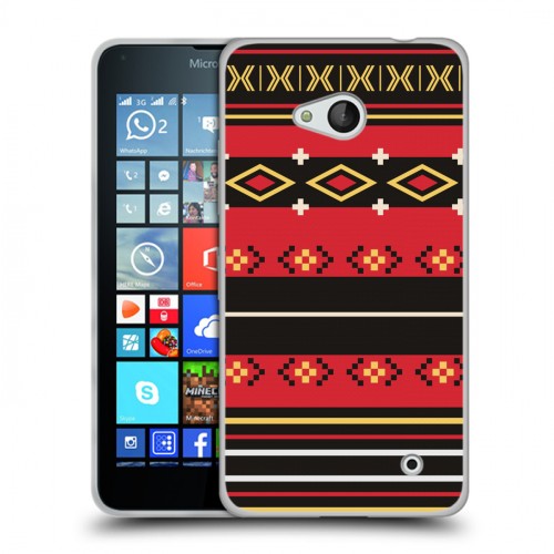Дизайнерский пластиковый чехол для Microsoft Lumia 640 Этнические мотивы