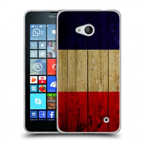 Дизайнерский пластиковый чехол для Microsoft Lumia 640 Флаг Франции
