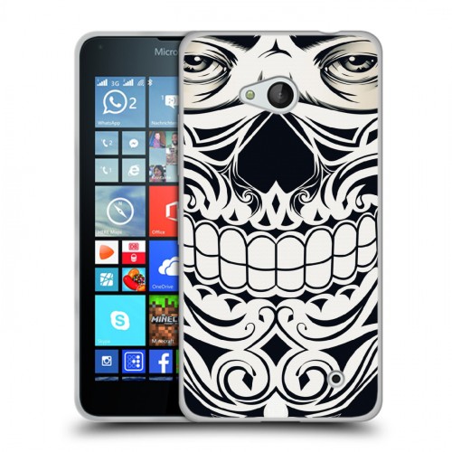 Дизайнерский пластиковый чехол для Microsoft Lumia 640 Маски Black White