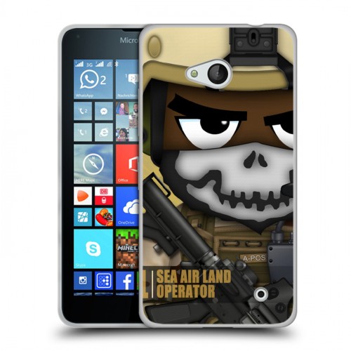 Дизайнерский силиконовый чехол для Microsoft Lumia 640 Армейцы мультяшки