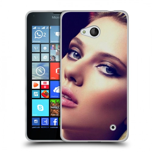 Дизайнерский пластиковый чехол для Microsoft Lumia 640 Скарлет Йохансон