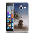 Дизайнерский пластиковый чехол для Microsoft Lumia 640 XL Ежик в тумане