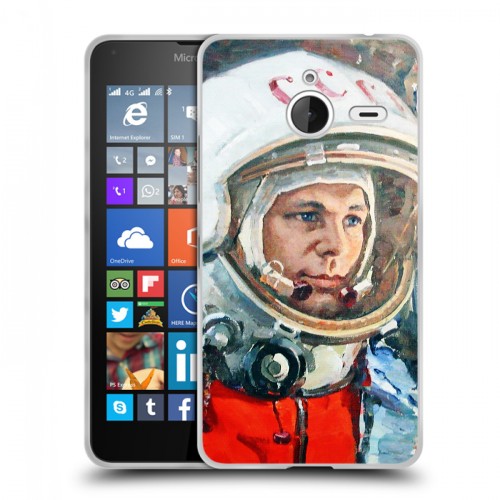 Дизайнерский пластиковый чехол для Microsoft Lumia 640 XL Юрий Гагарин