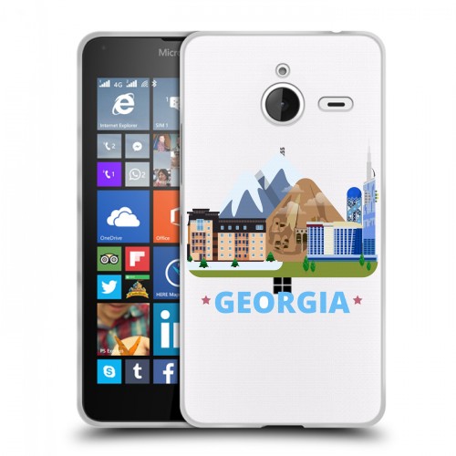 Дизайнерский пластиковый чехол для Microsoft Lumia 640 XL Грузия
