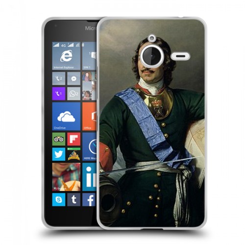 Дизайнерский пластиковый чехол для Microsoft Lumia 640 XL Петр первый