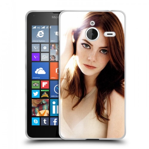 Дизайнерский пластиковый чехол для Microsoft Lumia 640 XL Эмма Стоун