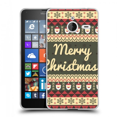 Дизайнерский пластиковый чехол для Microsoft Lumia 640 XL Рождественный ацтек