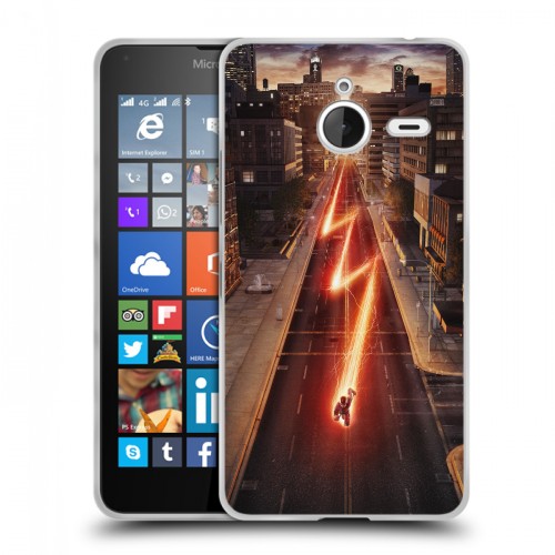 Дизайнерский пластиковый чехол для Microsoft Lumia 640 XL флэш