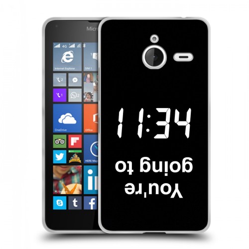 Дизайнерский пластиковый чехол для Microsoft Lumia 640 XL Черно и кратко