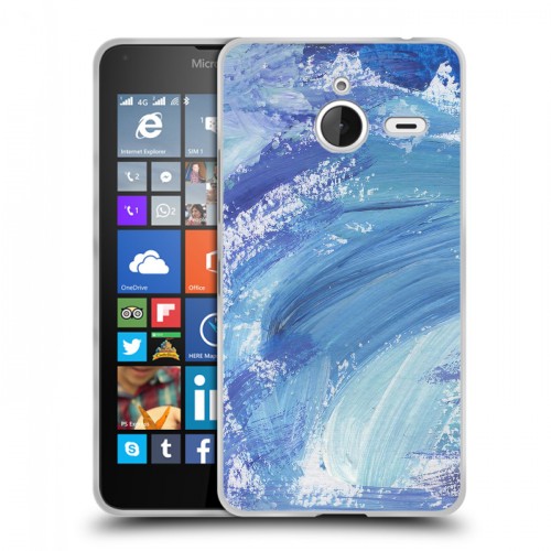Дизайнерский пластиковый чехол для Microsoft Lumia 640 XL Мазки краски