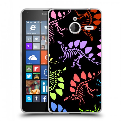 Дизайнерский пластиковый чехол для Microsoft Lumia 640 XL Узоры динозавров