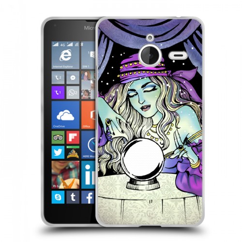 Дизайнерский пластиковый чехол для Microsoft Lumia 640 XL Совы и волшебницы