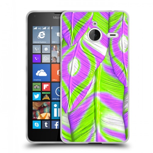 Дизайнерский пластиковый чехол для Microsoft Lumia 640 XL Контрастные перья