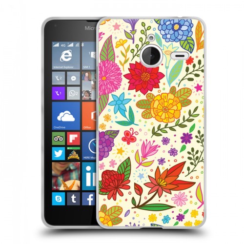 Дизайнерский пластиковый чехол для Microsoft Lumia 640 XL Цветочные мотивы