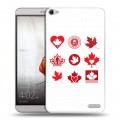 Дизайнерский пластиковый чехол для Huawei MediaPad X2 Флаг Канады
