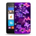 Дизайнерский силиконовый чехол для Microsoft Lumia 430 Dual SIM Бабочки