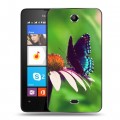 Дизайнерский силиконовый чехол для Microsoft Lumia 430 Dual SIM Бабочки