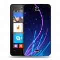 Дизайнерский силиконовый чехол для Microsoft Lumia 430 Dual SIM Абстракции Неон