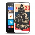 Дизайнерский силиконовый чехол для Microsoft Lumia 430 Dual SIM 23 февраля