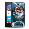 Дизайнерский силиконовый чехол для Microsoft Lumia 430 Dual SIM Happy 2020