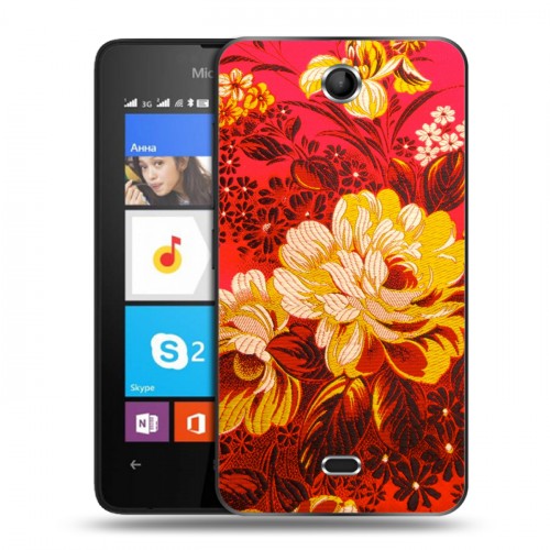 Дизайнерский силиконовый чехол для Microsoft Lumia 430 Dual SIM Цветочные мотивы
