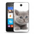 Дизайнерский силиконовый чехол для Microsoft Lumia 430 Dual SIM Котята