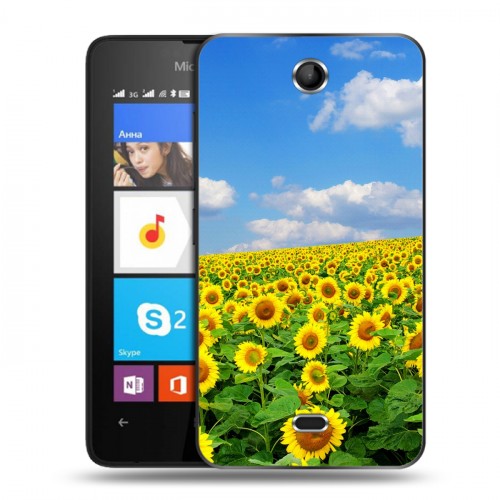 Дизайнерский силиконовый чехол для Microsoft Lumia 430 Dual SIM Подсолнухи