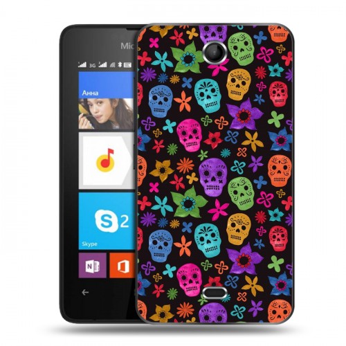 Дизайнерский силиконовый чехол для Microsoft Lumia 430 Dual SIM Арт черепа