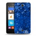Дизайнерский силиконовый чехол для Microsoft Lumia 430 Dual SIM Снежинки