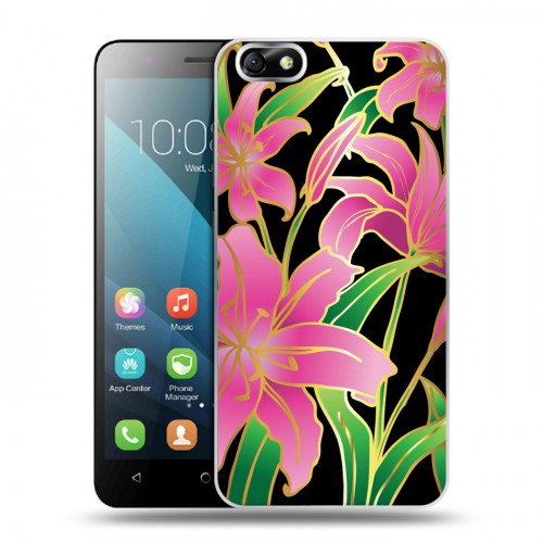 Дизайнерский пластиковый чехол для Huawei Honor 4X Люксовые цветы