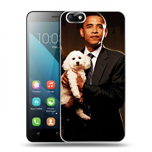 Дизайнерский пластиковый чехол для Huawei Honor 4X Барак Обама