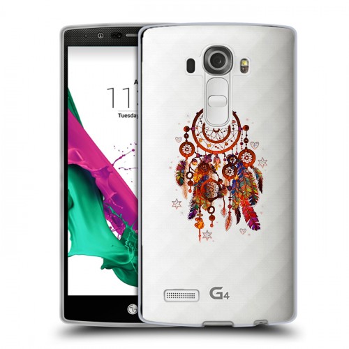 Полупрозрачный дизайнерский пластиковый чехол для LG G4 Прозрачные ловцы снов