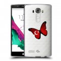 Полупрозрачный дизайнерский пластиковый чехол для LG G4 Флаг Турции