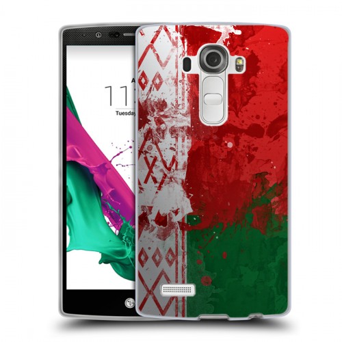 Дизайнерский силиконовый чехол для LG G4 Флаг Белоруссии
