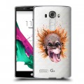 Полупрозрачный дизайнерский пластиковый чехол для LG G4 Прозрачные обезьяны
